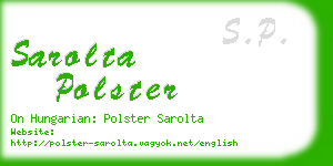 sarolta polster business card